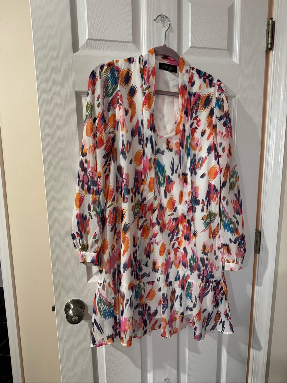 Multicolor Brushstroke Mini Dress